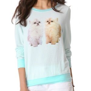 Wildfox magical cats baggy beach jumper bbj L NWOT